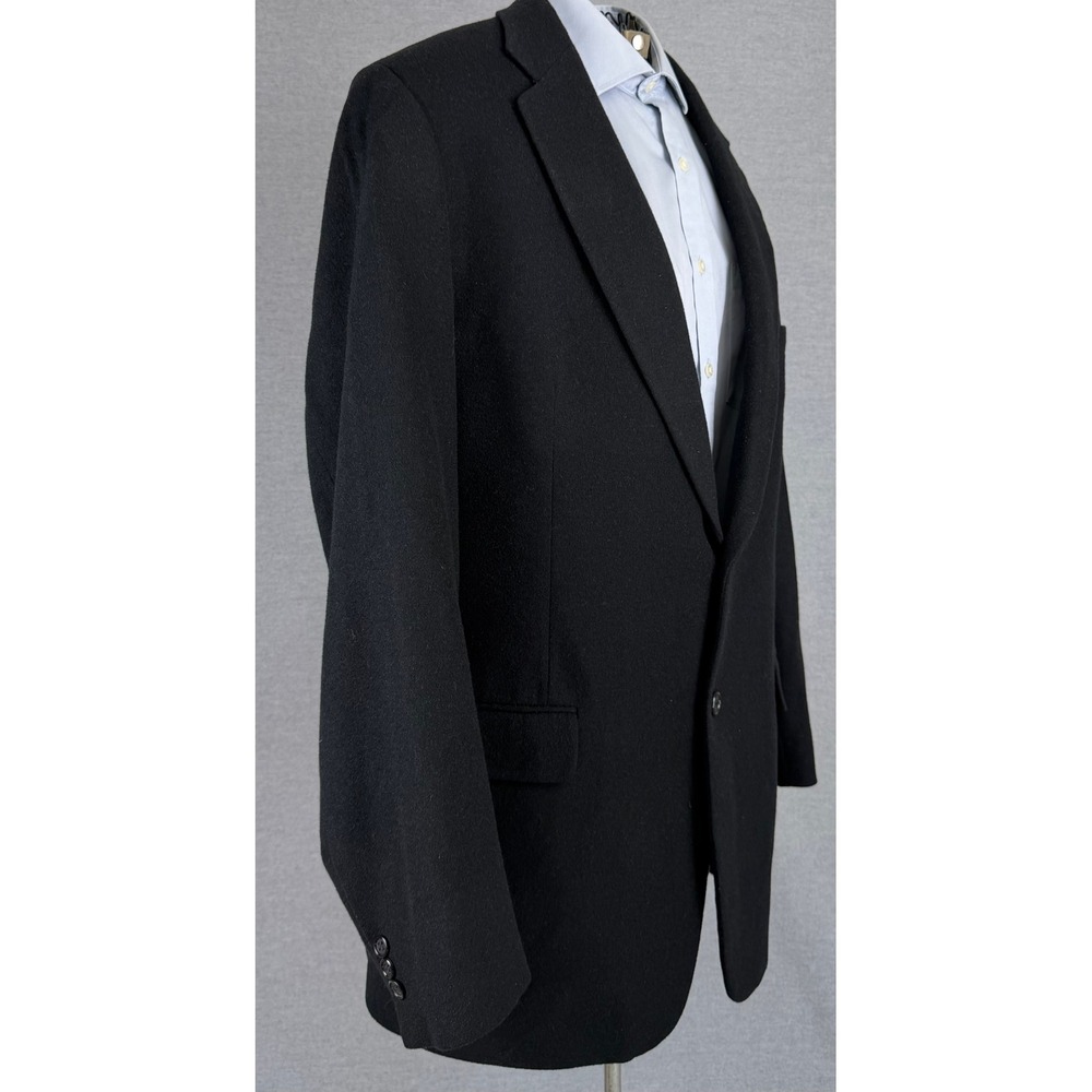 Brooks Brothers 346 Mens 46L Black 100% Camel Hair 2 Button Blazer Sport Coat